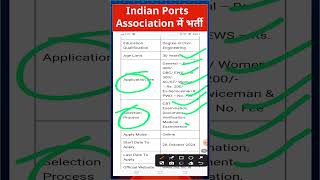 Indian Ports Association Bharti 2024  IPA Executive Recruitment 2024 NotificationSalary Details [upl. by Essile]