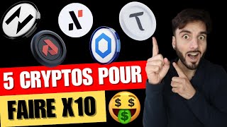 🔥 5 cryptos pour faire x10 sans risque  🚀 [upl. by Annaujat]