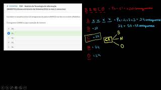 Considere a sequência dos 120 anagramas da palavra BANCO escritos em ordem alfabética [upl. by Orr197]