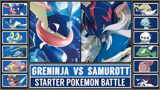 GRENINJA vs SAMUROTT  Water Starter Pokémon Battle Pokémon Scarlet amp Violet [upl. by Amilas227]