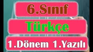 6Sınıf TÜRKÇE 1 Dönem 1 Yazılı Soruları ve Çözümü [upl. by Yaeger]