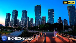 4K SeoulIncheon Songdo City Walking Tour  Futuristic City Near Seoul In Korea 60fps [upl. by Arrais]