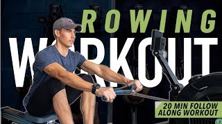 20 Minute Power Rowing Workout  Rowing Machine HIIT [upl. by Winona]