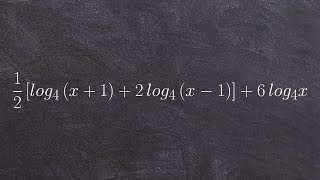 Condensing logarithmic expressions [upl. by Anallise]