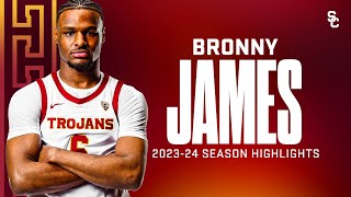 Bronny James USC Mens Basketball 202324 Season Highlights [upl. by Ynahirb]