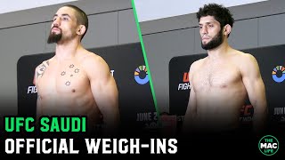 UFC Saudi Arabia Official WeighIns [upl. by Noval]