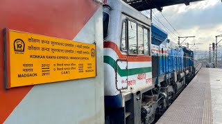 MANDOVI EXPRESS DEPARTING FROM THANE  INDIAN RAILWAYS  KONAKN RAILWAYS [upl. by Ferullo]