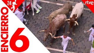 SEXTO ENCIERRO de San Fermín 2024  Toros de Jandilla [upl. by Melar101]