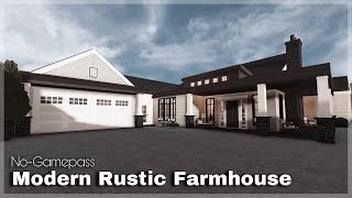 BLOXBURG  Modern Rustic Farmhouse  NoGamepass  House Speedbuild [upl. by Nylrats600]