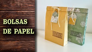 🛍 Cómo hacer BOLSAS de papel [upl. by Atsirt]