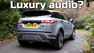 Range Rover Evoque audio review Upgrade to the Meridian system  TotallyEV [upl. by Norbert]