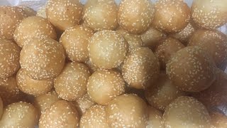 how to make sesame ball delicious soft outside frame [upl. by Gader]