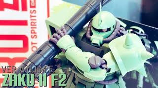 Robot Spirits MS06F2 Zaku II F2 ver ANIME Review [upl. by Avika]