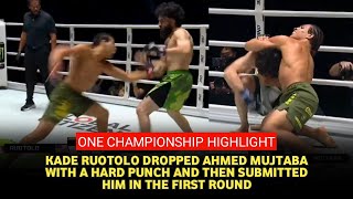 ONE 169 Results Kade Ruotolo drops Ahmed Mujtaba via firstround submission [upl. by Enelym582]