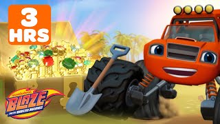 Blaze Finds Treasure Races Rescues amp Missions 💨 w AJ  3 Hours  Blaze and the Monster Machines [upl. by Francesca]