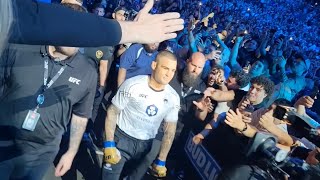 UFC 302 Dustin Poirier 💎 walkout FRONT ROW VIEW Goosebumps [upl. by Aihsenal136]