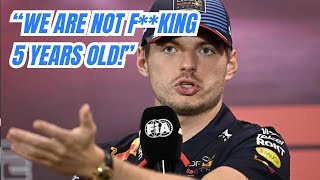 Max Verstappen ANGRY RESPONSE to the FIA after got told to not swear [upl. by Imac519]