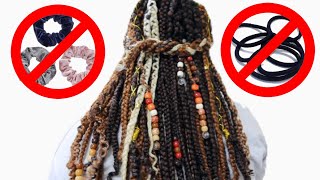 5 Ways To Style Box Braids Without A Scrunchie [upl. by Ahsin759]