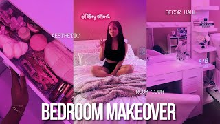 ROOM MAKEOVER  Room Tour New Furniture Decor Haul Pinterest Inspired [upl. by Dej]