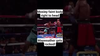 Shane Mosley catches Mayweather with Simple Technique and rocks him boxing mma jab [upl. by Arretahs]