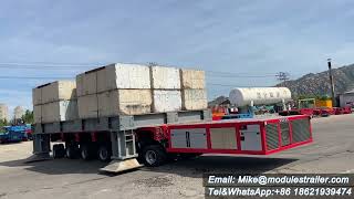 PST SL 6 axle 200Tons loading test self propelled modular transporter compatible THPSL modules [upl. by Llimaj]