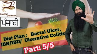 Complete Diet Plan for Rectal Ulcer IBS IBD Ulcerative Colitis Punjabi Part 55 [upl. by Adnawyek]