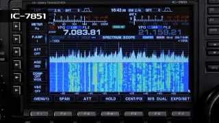 Icom IC7851 Band Scope vs IC 7800 Band Scope [upl. by Marras]