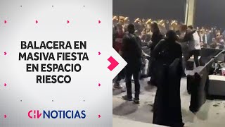 Balacera en medio de MASIVA FIESTA en Espacio Riesco dejó cuatro heridos  CHV Noticias [upl. by Cherian]