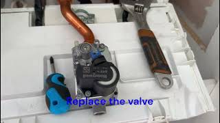 F2 Fault  Flame loss  How to replace gas valve on an Ideal Logic boiler step by step [upl. by Conlen]