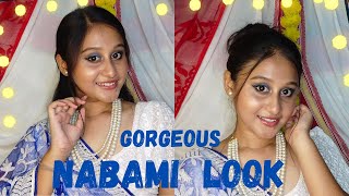 NABAMI LOOK ❤️ Durga Puja Lookbook Series 5 🔱 GORGEOUS full Makeup Tutorial 🪷🫰🏻 [upl. by Ing]