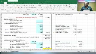 Case5 Old Regime ITR2 Excel Version 15 House Property Loss BF Lottery Med Ins for InLaws [upl. by Edgell]