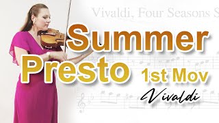 Vivaldi  Summer  Tutorial  5string VIOLA [upl. by Lundberg375]