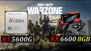 RYZEN 5 5600G  RX 6600 8GB  WARZONE 30 Competitive Settings 1080p [upl. by Pulchi]