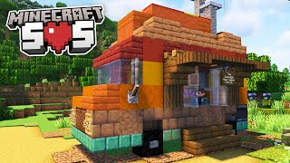 Building a Food Truck on Minecraft SOS [upl. by Adnoyek251]