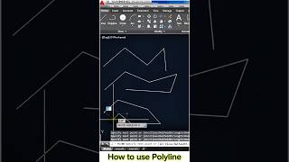 Polyline command in AutoCAD  three ways to use shorts autocad [upl. by Ojyma]