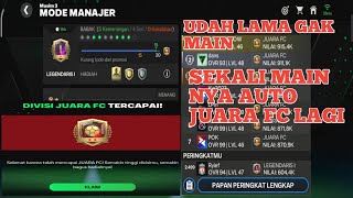 UDAH LAMA GAK MAIN MODE MANAGER SEKALINYA MAIN AUTO JUARA FC LAGIfcmobile fifa [upl. by Adnomar358]