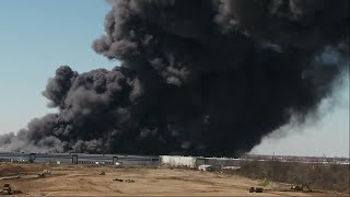 Smoke From Huge Walmart Fire Seen From Space [upl. by Misti]