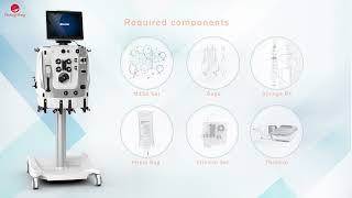 Hướng dẫn cài đặt quy trình CRRT với chống đông Heparin trên máy lọc máu liên tục Prismax [upl. by Neelyhtak]