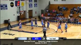 20140115 Elmhurst College Womens Basketball vs North Park University YT [upl. by Aelyk658]