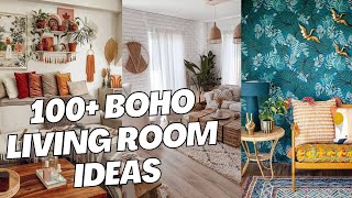 100 Boho Living Room Ideas and Inspirations How to Decorate Bohemian Style Living Room [upl. by Adnilahs]