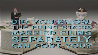 What You Should Know About Married Filing Separately [upl. by Aserret]