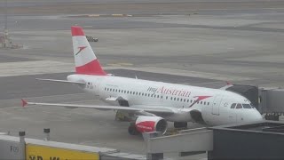 flight Brussels Vienna Austrian Arlines Airbus 319 [upl. by Lustig]