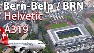 Helvetic A319  Takeoff in Berne HD [upl. by Eniaj624]