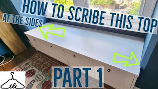 How To Scribe In Between 2 Uneven Walls  Scribe Window Seat Top With NO Scribing Tools  Vid99 [upl. by Emmy558]