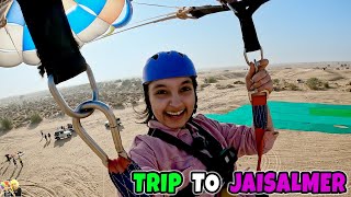 TRIP TO JAISALMER  Family Travel Vlog  Para Sailing Quad Bike Night Safari  Aayu and Pihu Show [upl. by Yretsym]