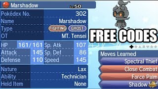 Obtaining Marshadow and Marshadium Z  FREE CODES INCLUDED BE FAST [upl. by Aniala]