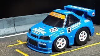 Tooned Nissan Skyline GTR R34 Calsonic by ChoroQ w3D printed wheelswap [upl. by Leelah]