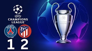 Gol de Nahuel Molina  PSG vs Atlético de Madrid 12 Resumen  Liga de Campeones 202425 [upl. by Selohcin]