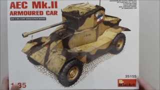 Unboxing the MiniArt AEC MkII Armoured Car 135 [upl. by Nate]