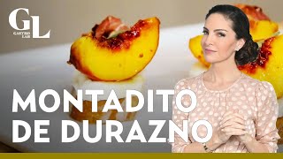 ¡Montadito de durazno Paulina Abascal te enseña hacer esta deliciosa botana [upl. by Ellocin]